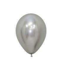 Reflex Silver Latex Balloon - 12cm - The Base Warehouse