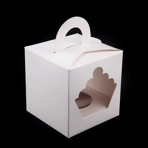 Single Cup Cake Box - 10cm - The Base Warehouse