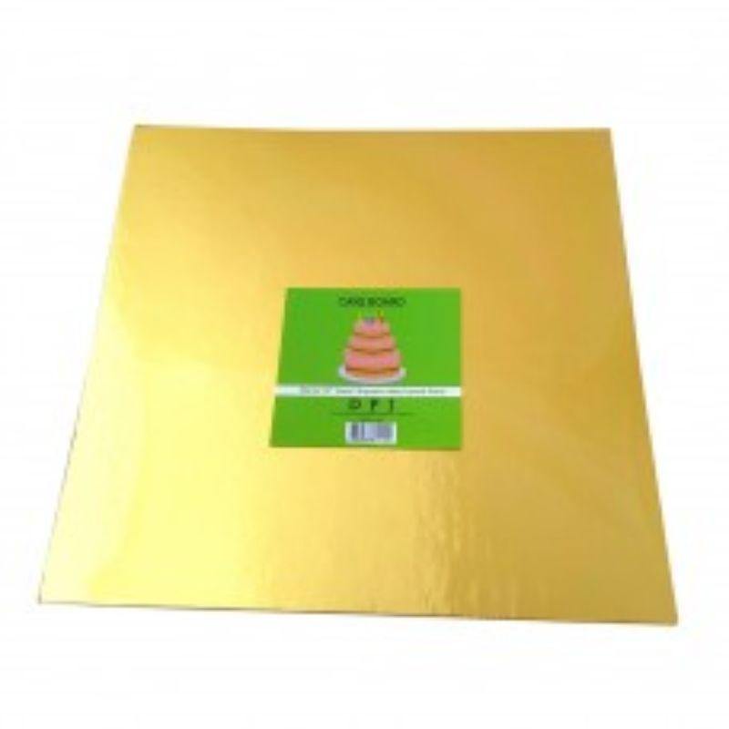 Gold Foil Square Cake Board - 35cm x 4mm