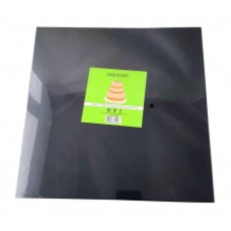 Black Foil Square Cake Board - 30cm x 4mm - The Base Warehouse