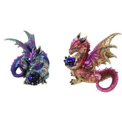 Red/Blue Dragon with Ball - 20cm - The Base Warehouse