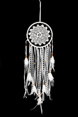 White Chrochet Dreamcatcher - The Base Warehouse