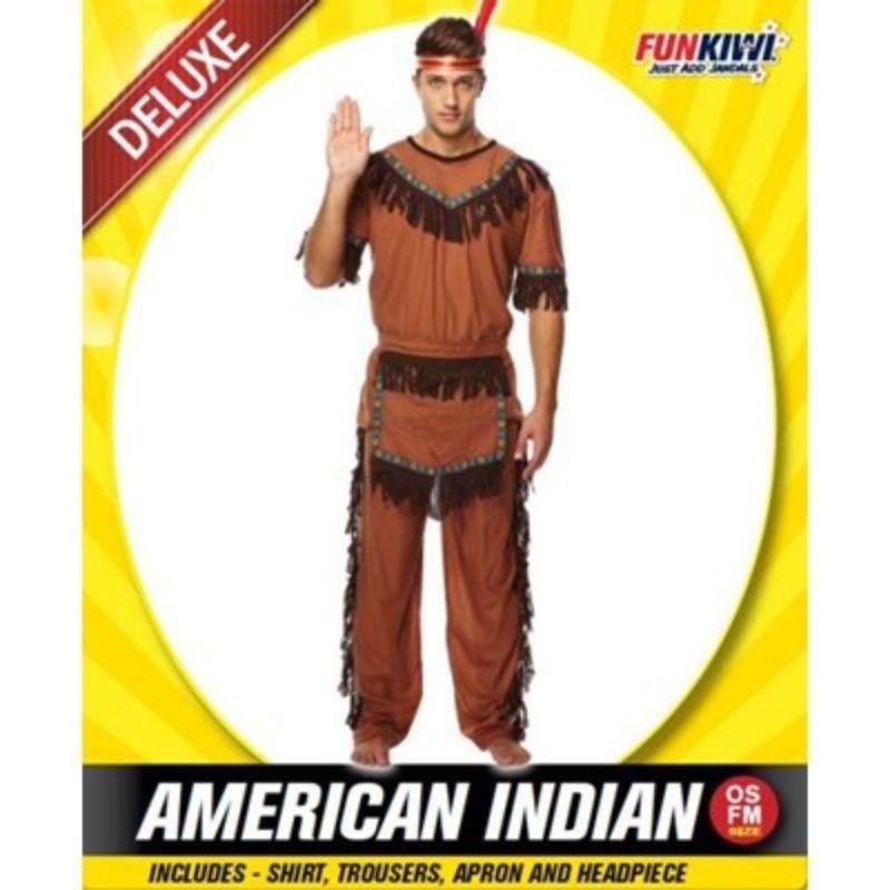 Mens Deluxe American Indian Man Costume