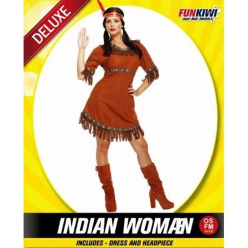 Womens Deluxe American Indian Costume