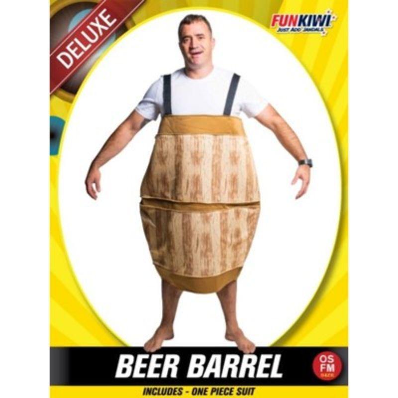 Mens Deluxe Beer Barrel Costume - The Base Warehouse