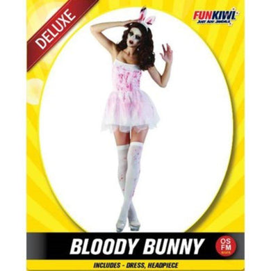 Womens Deluxe Bloody Bunny Costume - The Base Warehouse