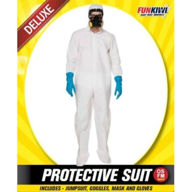 Mens Deluxe White Protective Suit - The Base Warehouse