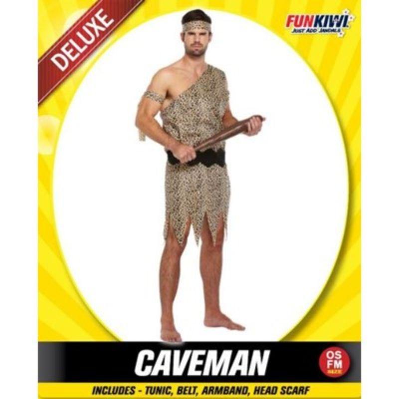 Mens Deluxe Caveman Costume - The Base Warehouse
