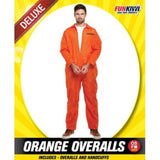 Load image into Gallery viewer, Mens Deluxe Orange Overalls Costume - The Base Warehouse
