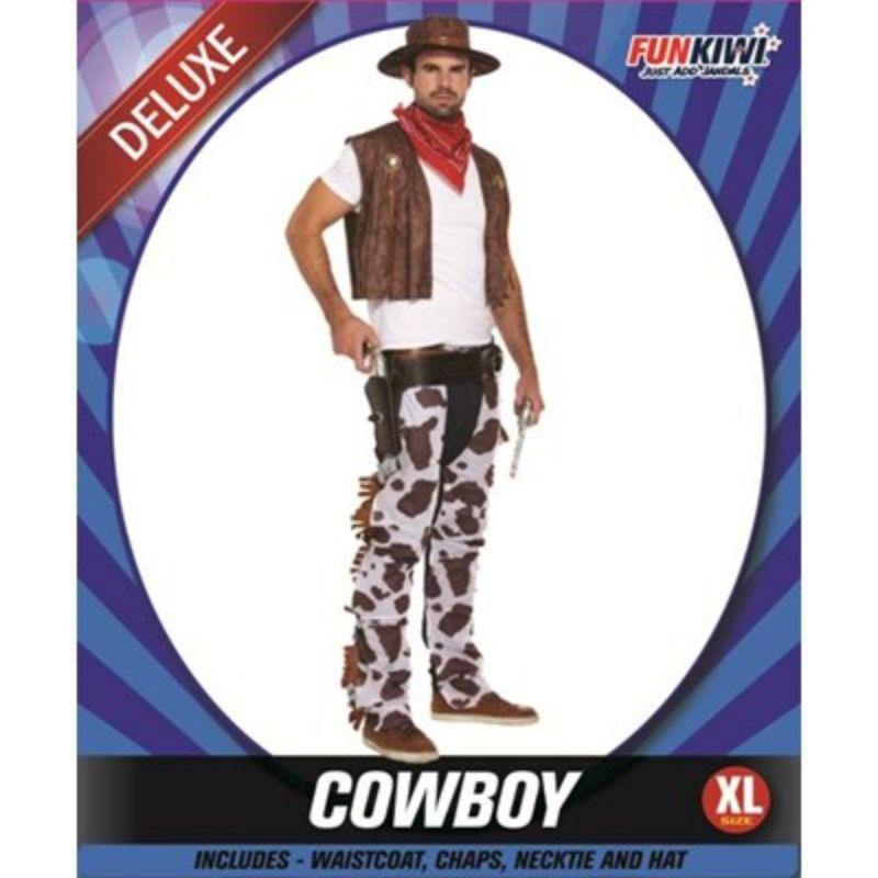 Mens Deluxe Cowboy Costume - XL - The Base Warehouse