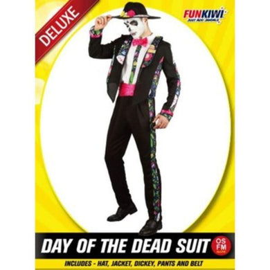Mens Deluxe Day of the Dead Suit Costume - The Base Warehouse