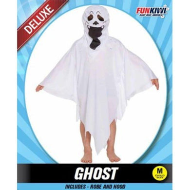 Kids Deluxe Ghost Costume - M - The Base Warehouse