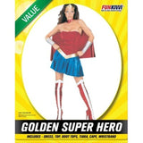 Load image into Gallery viewer, Womens Value Golden Super Hero Costume - The Base Warehouse
