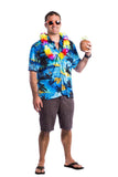 Load image into Gallery viewer, Mens Blue Hawaiian Shirt - The Base Warehouse
