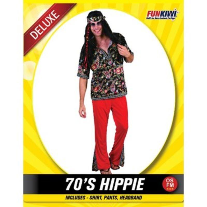 Mens Deluxe 70s Hippie Costume