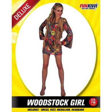 Womens Deluxe Woodstock Flower Girl Costume - The Base Warehouse
