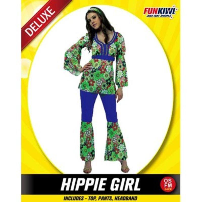 Womens Deluxe Hippie Girl Costume - The Base Warehouse