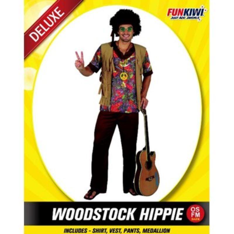 Mens Deluxe Woodstock Hippie Costume