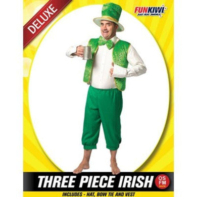 Mens Deluxe Three Piece Irish Costume - The Base Warehouse