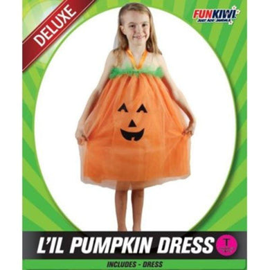 Toddlers Deluxe Pumpkin Dress Costume - The Base Warehouse