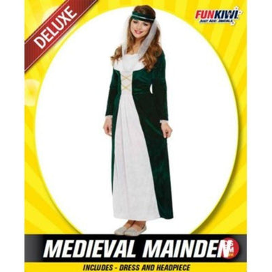 Womens Deluxe Medieval Maiden Costume - The Base Warehouse