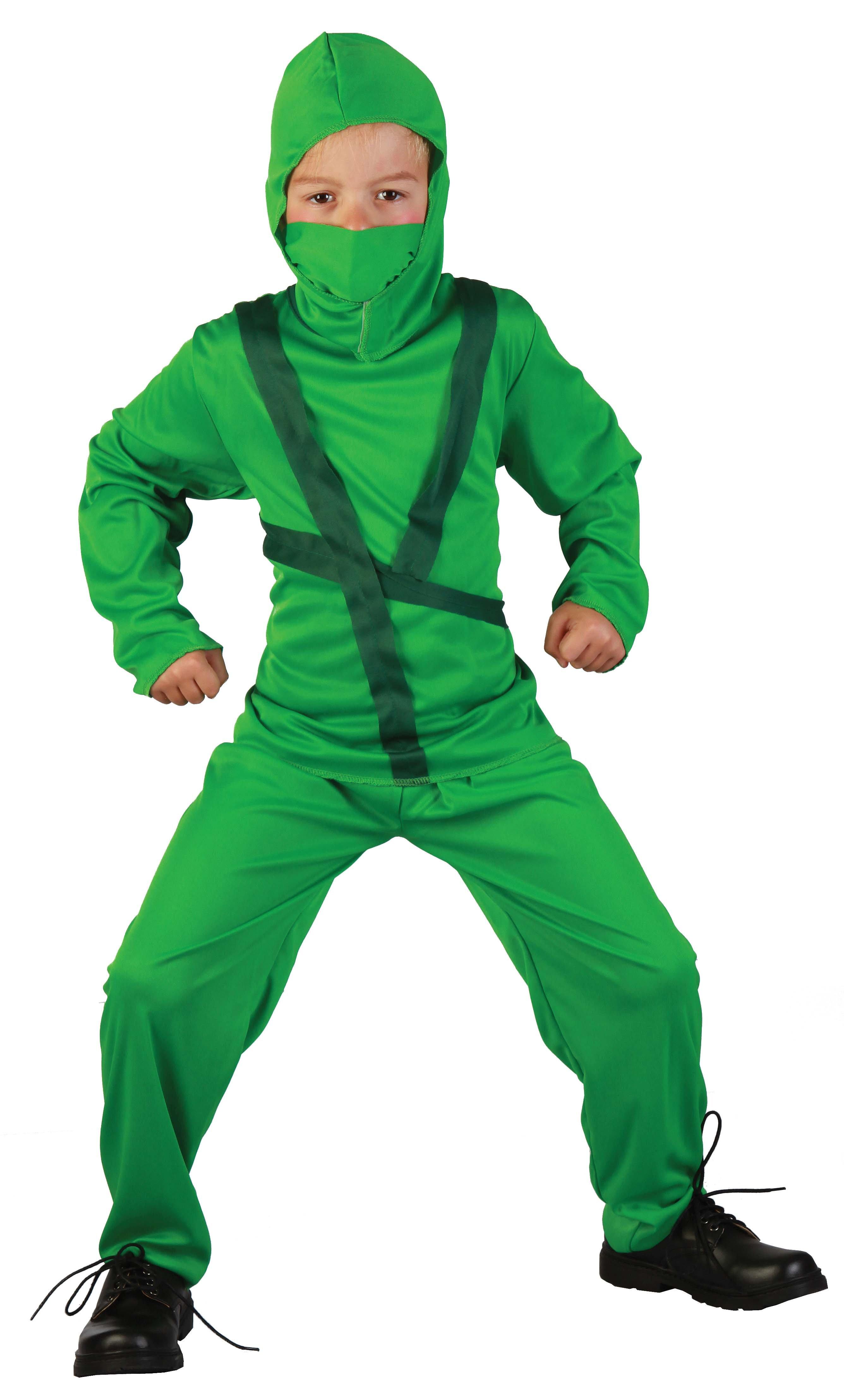 Childs Green Ninja Costume - The Base Warehouse