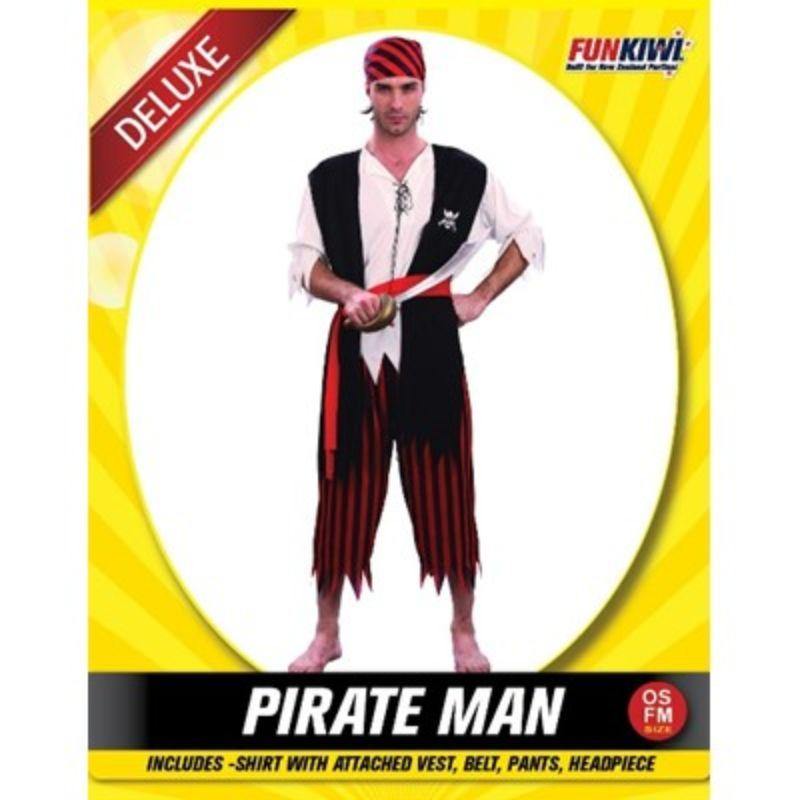 Mens Deluxe Pirate Man Costume - The Base Warehouse
