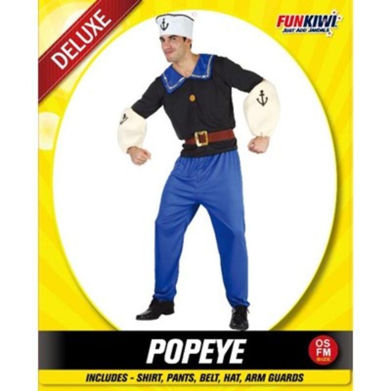 Mens Deluxe Popeye Sailor Man Costume
