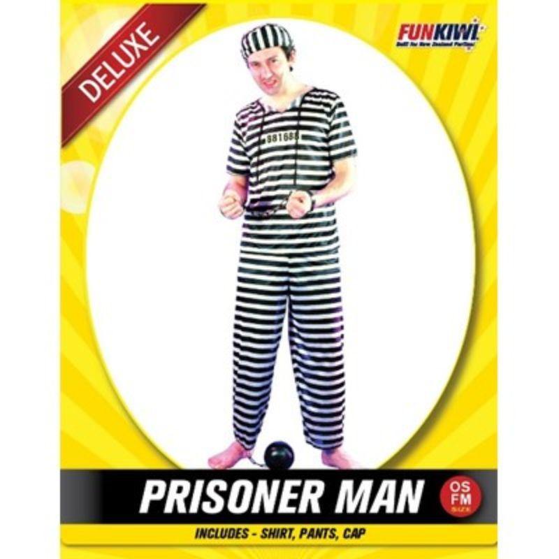 Mens Deluxe Prisoner Man Costume - The Base Warehouse