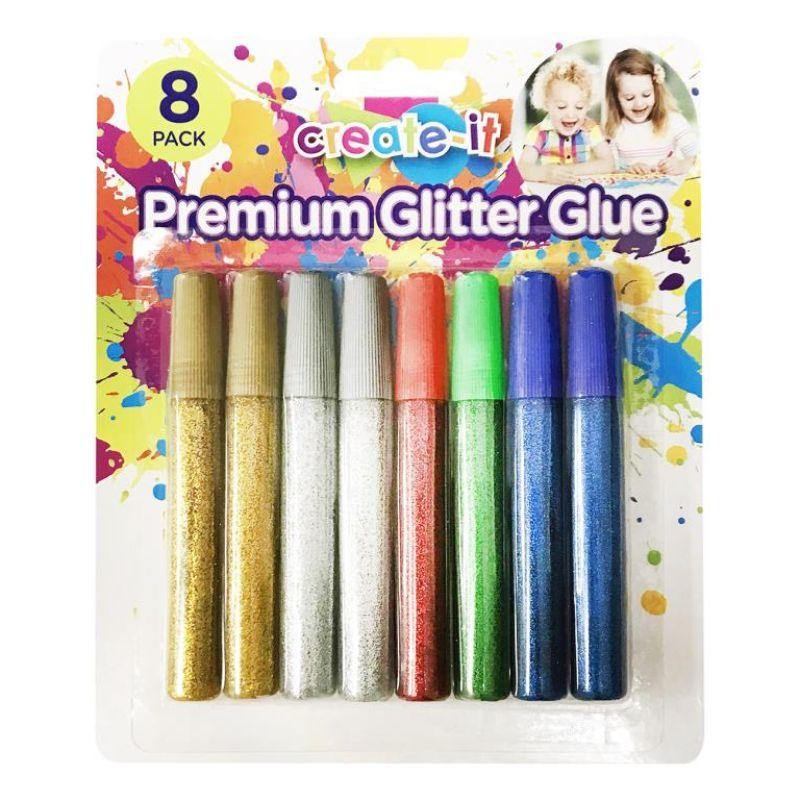 8 Pack Craft Glitter Glues - The Base Warehouse