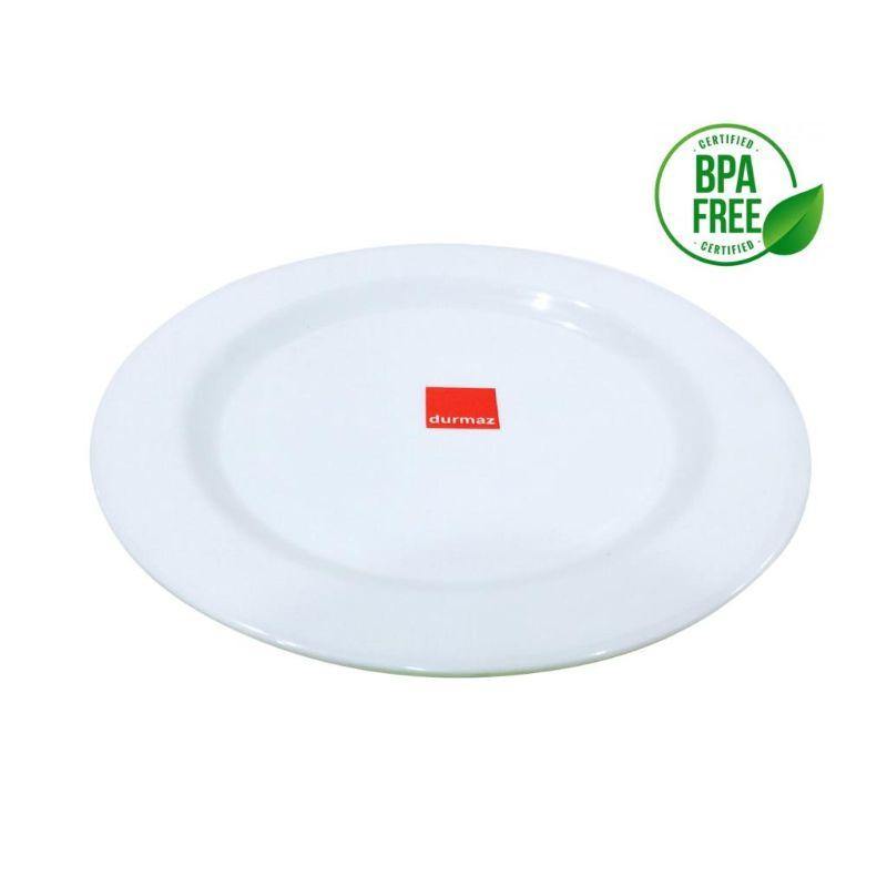 White Melamine Round Plate - 28cm - The Base Warehouse