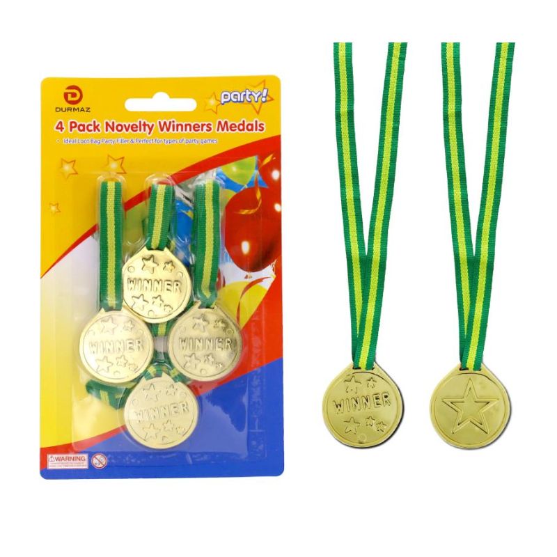 4 Pack Novelty Winners Medals