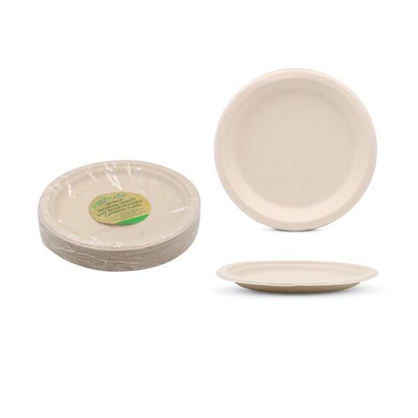30 Pack Eco Biodegradable Catering Plates - Large - The Base Warehouse