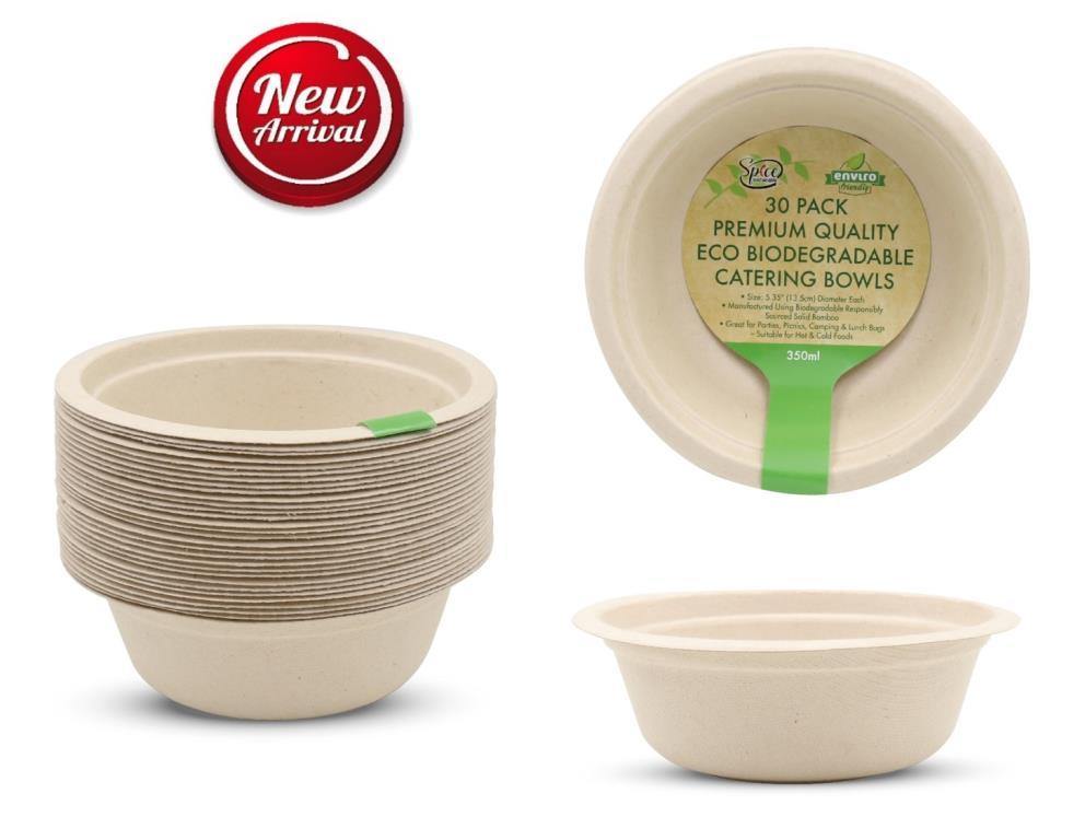 30 Pack Eco Biodegradable Catering Bowls - Small - The Base Warehouse