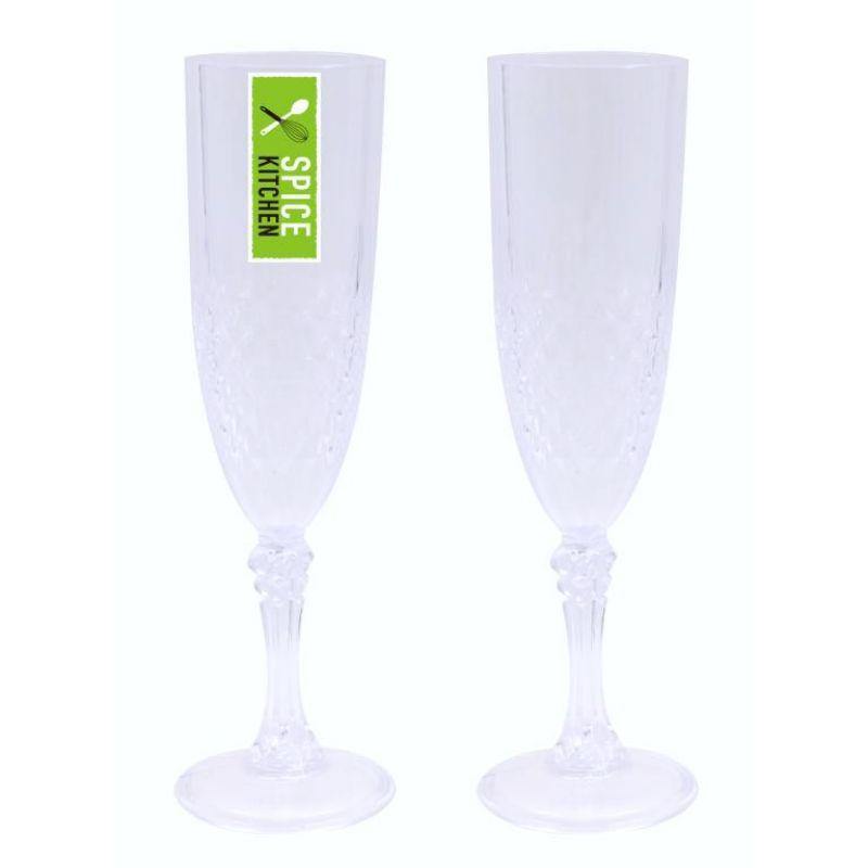 Acrylic Plastic Reusable Champagne Glass - 6cm x 22.6cm