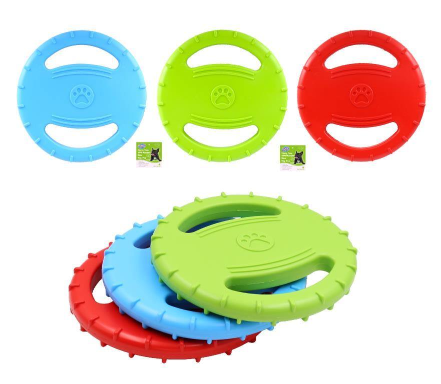 Heavy Duty TPR Rubber Disc Dog Toy - 20cm - The Base Warehouse