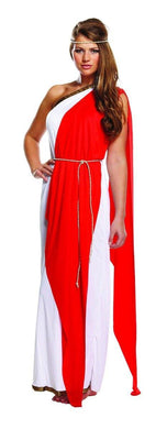 Womens Red Roman Lady Costume - The Base Warehouse