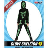 Load image into Gallery viewer, Kids Deluxe Glow Skeleton Costume - M - The Base Warehouse
