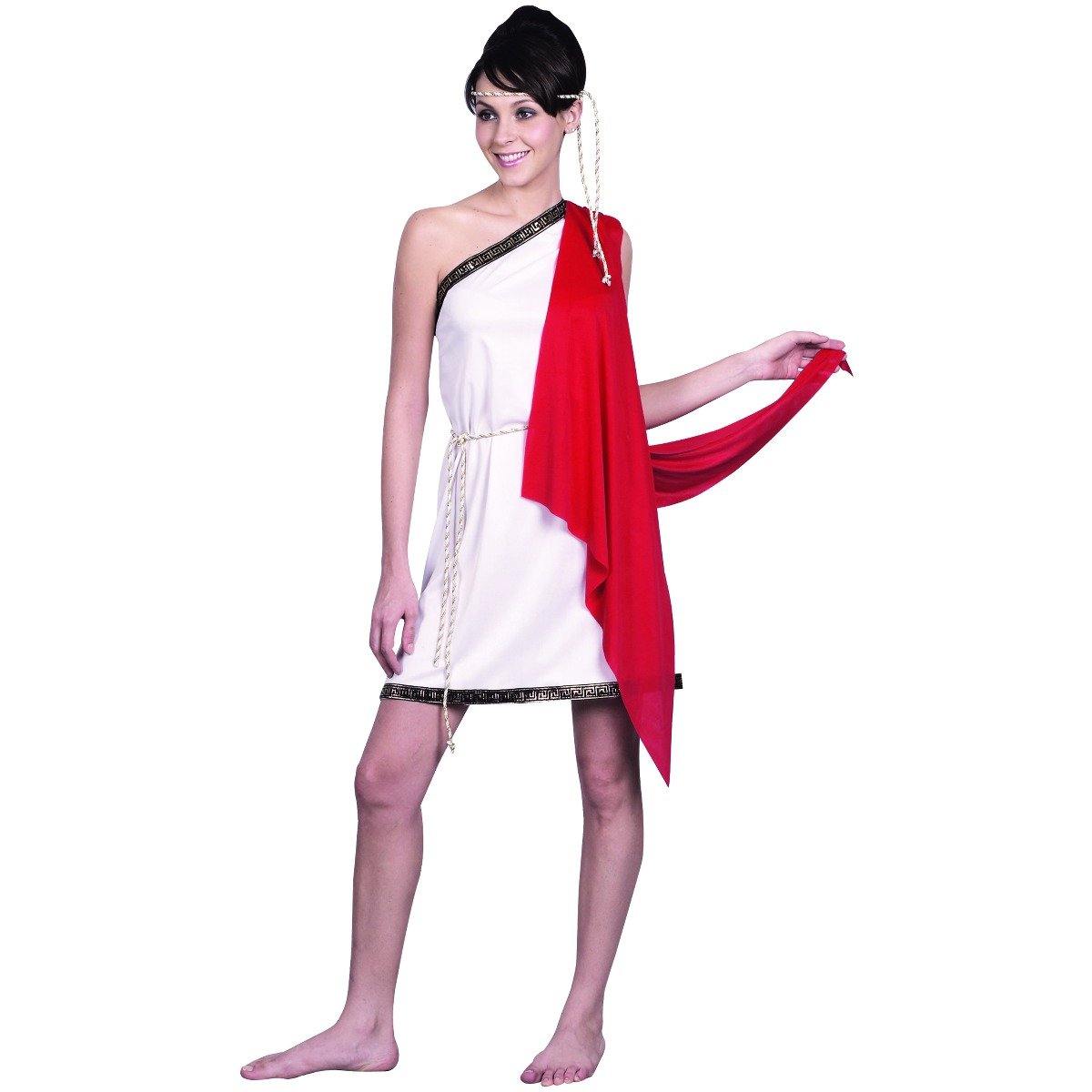 Womens Toga with Red Shawl Costume