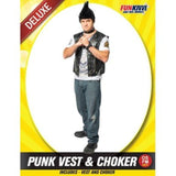 Load image into Gallery viewer, Mens Deluxe Punk Vest and Choker Costume - The Base Warehouse
