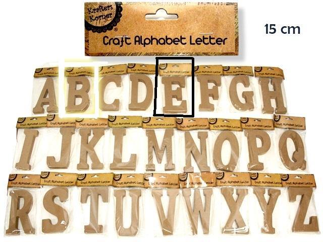 Natural Craft Letter E - 15cm - The Base Warehouse
