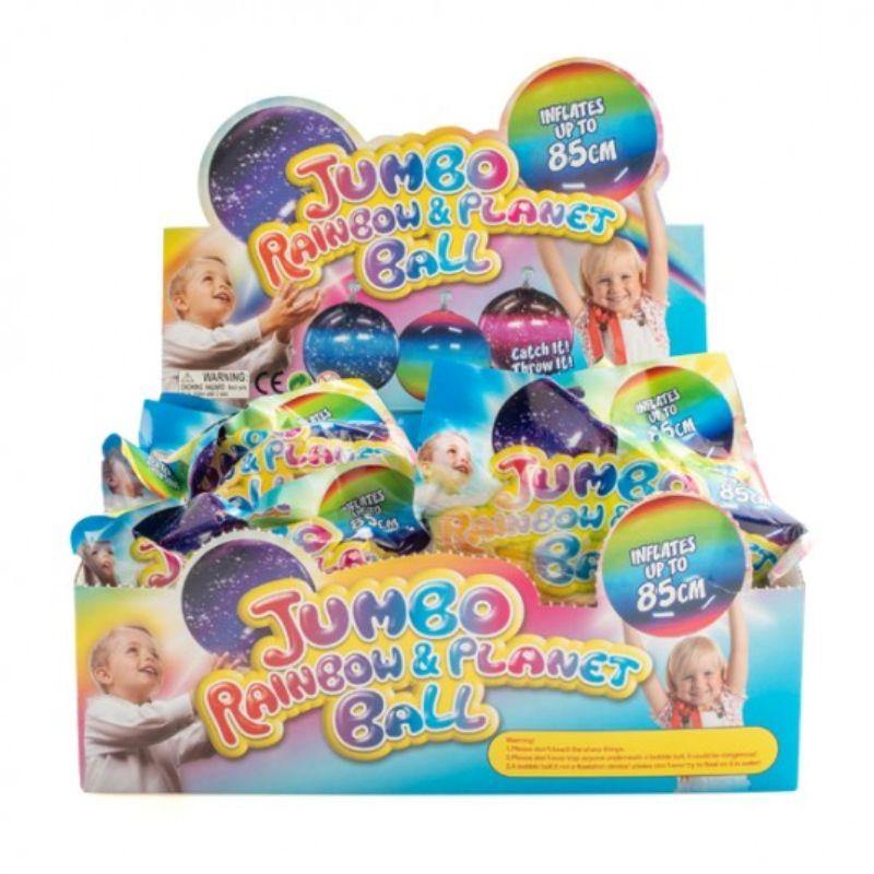 Galaxy and Rainbow Jumbo Jelly Balloon Ball - up to 85cm - The Base Warehouse