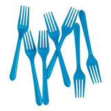 Load image into Gallery viewer, 25 Pack Azure Blue Forks - 18cm - The Base Warehouse
