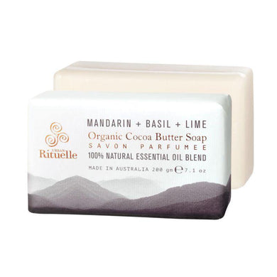 Equilibrium - Mandarin, Basil & Lime Organic Cocoa Butter Soap - 200g - The Base Warehouse
