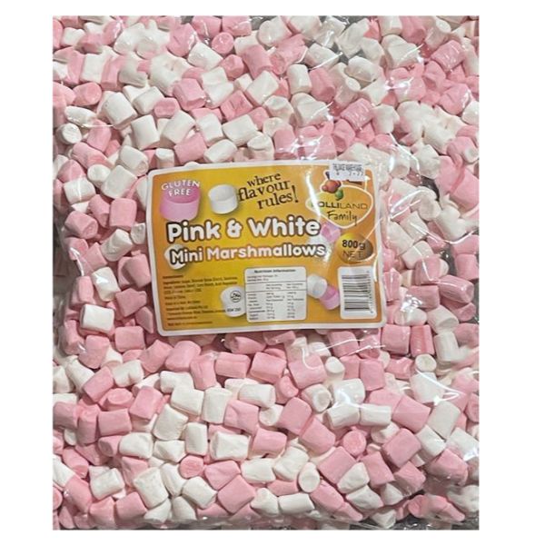Pink & White Mini Marshmallow - 800g