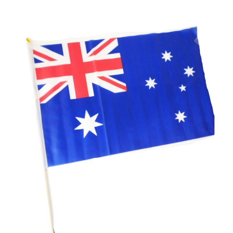 Australian Flag on Stick - 30cm x 45cm - The Base Warehouse