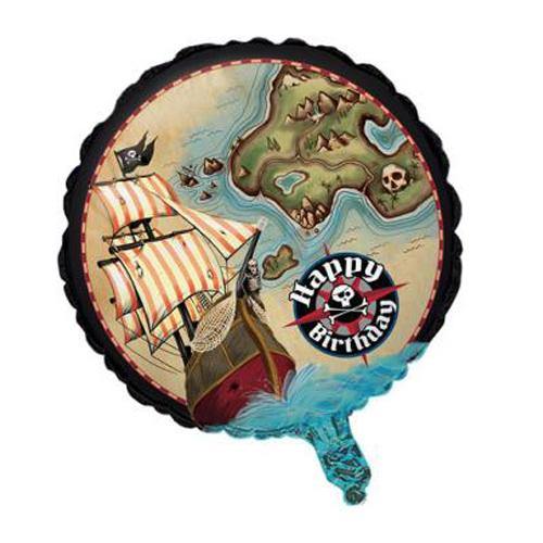 Pirate Map Happy Birthday Foil Balloon - 45cm