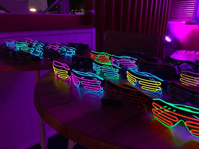 Green And Pink Light Up Glasses - The Base Warehouse