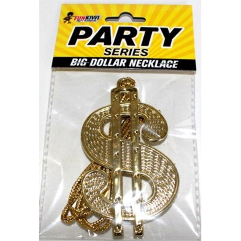 Gold Big Dollar Necklace - The Base Warehouse