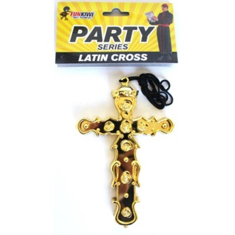 Gold Latin Cross Necklace